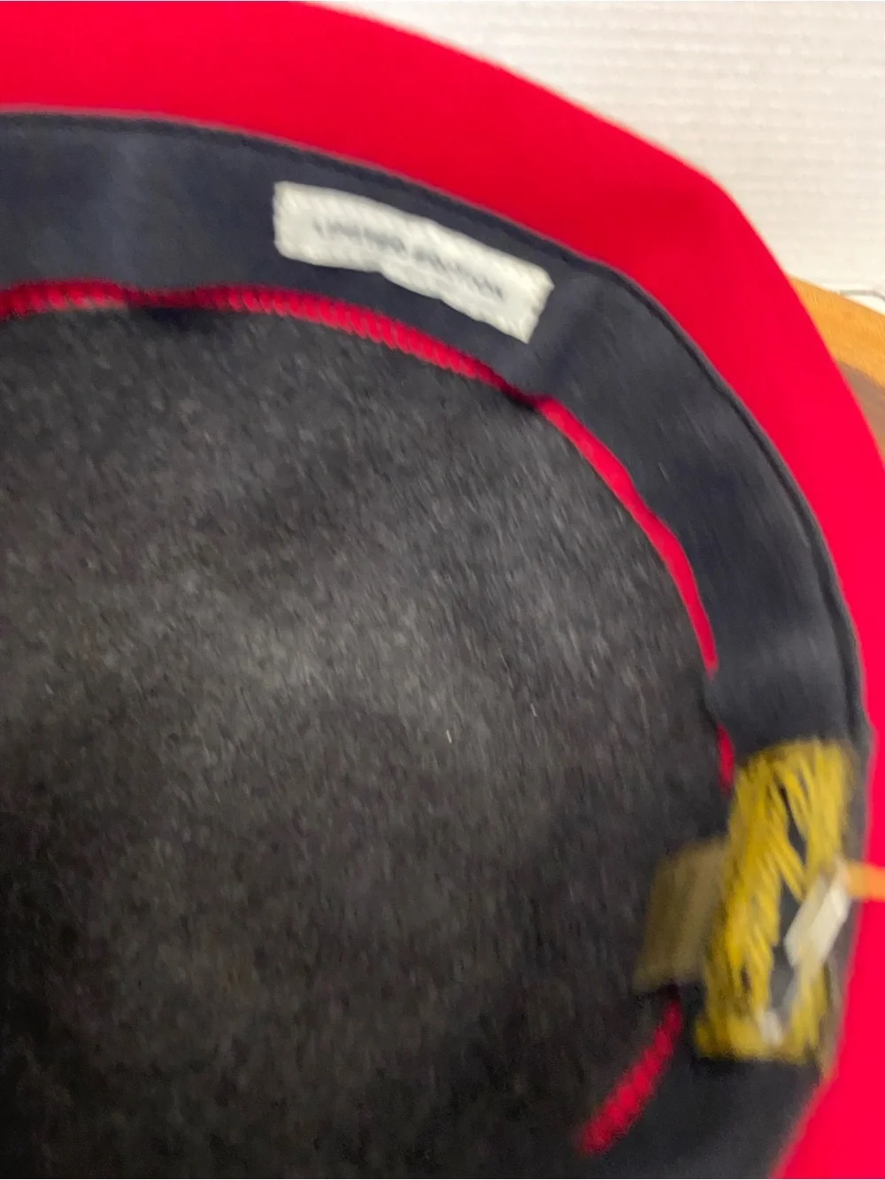 John Callahan Red & Black Felt Hat NWT